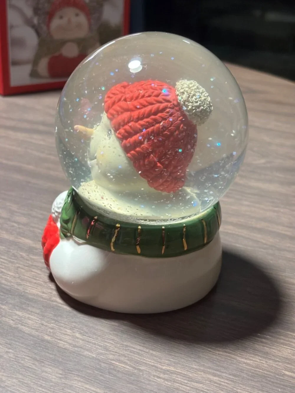 Lenox American By Design Friendly Faces Snowman Snow Globe Vintage 2005
